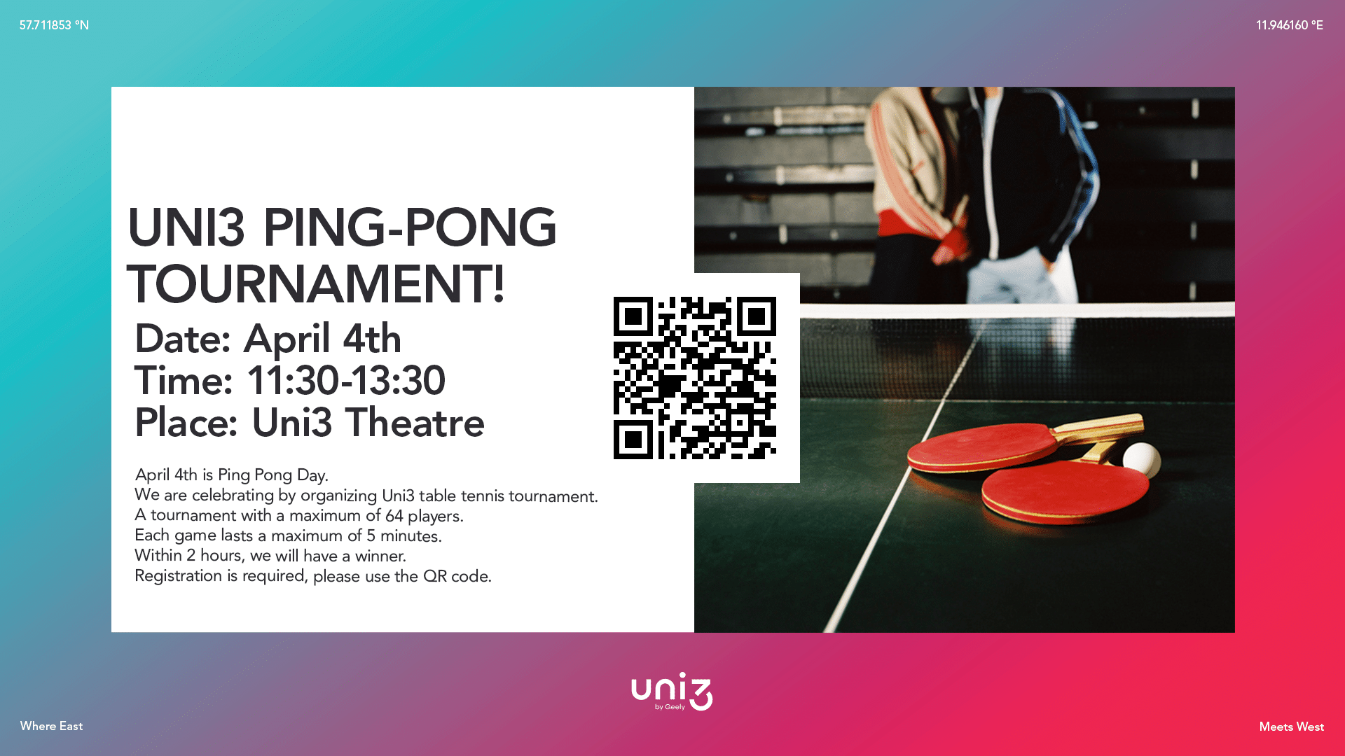 Table Tennis Tournament at Uni3