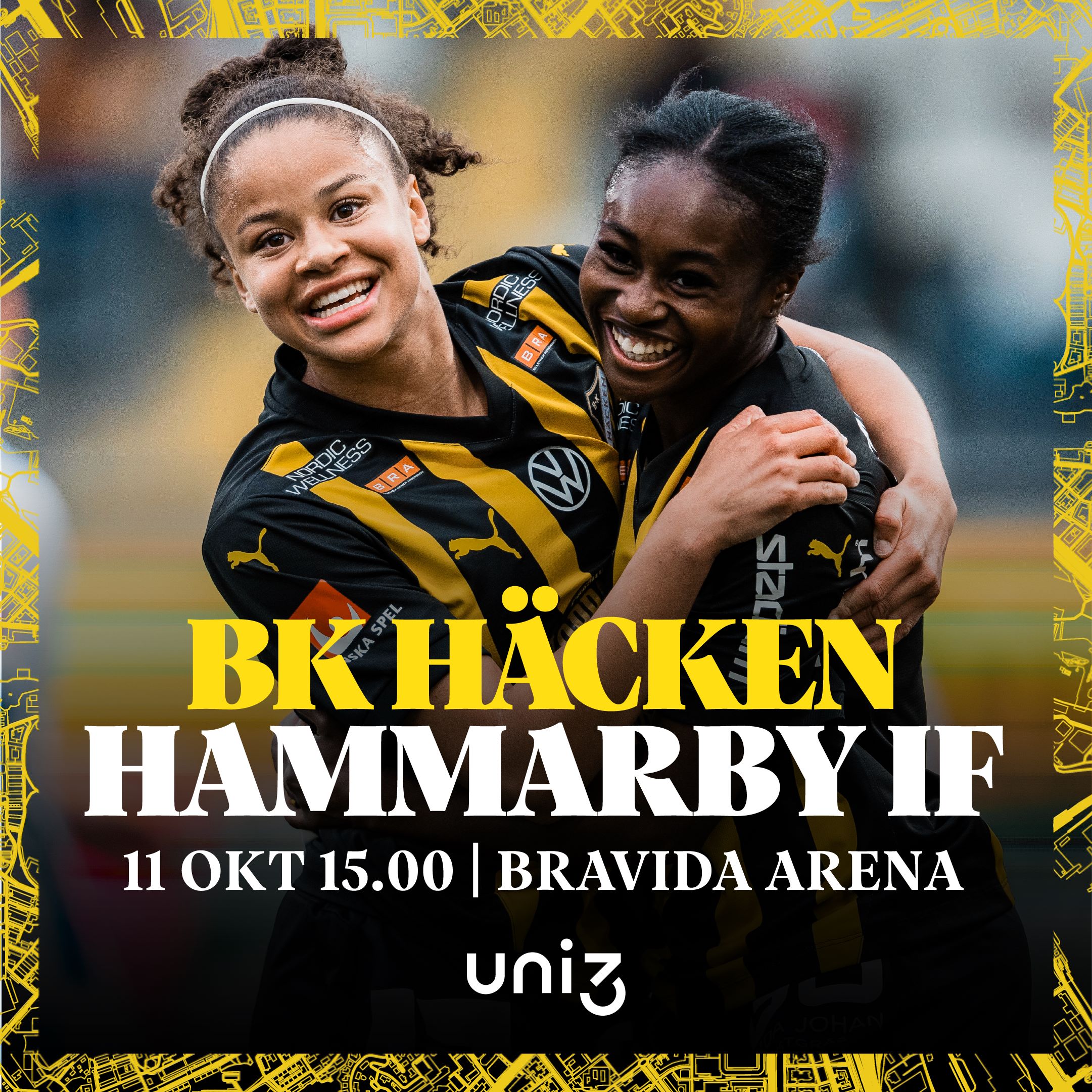 BK Häcken Vs Hammarby IF Uni3 bjuder på biljetter